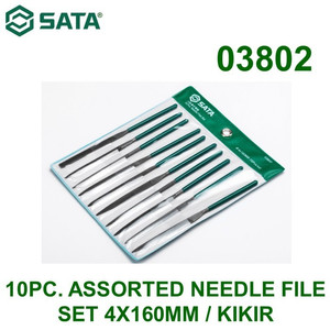 Kikir 4 X 160 mm 03802 10Pcs Assorted Needle File Set Sata Tools