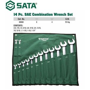 Kunci Ring Pas Set Inci 14 Pcs 09069 Combination Wrench Set Sata Tools