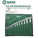Kunci Ring Pas Set Inci 14 Pcs 09069 Combination Wrench Set Sata Tools