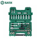 Kunci Shock Mata Sok 60 Pc Metrik 09007 1/2” 6PT Socket Set Sata Tools