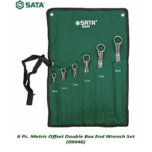 Kunci Ring Set 6 pc 09046 SATA TOOLS Double Box End Wrench Metric