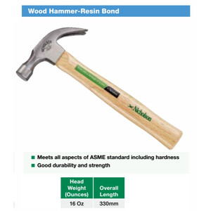Palu Kambing 16 Oz - Claw Hammer (Wood Handle, Resin) Nicholson