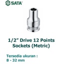 Kunci Shock Mata Sok 13 mm Metrik 13604 1/2" 12 PT Socket Sata Tools