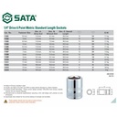 Kunci Shock Mata Sok 11304 1/4" Dr. 6PT. Socket 5mm Sata Tools