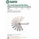 Kunci Stel Klep / Ukur Kerapatan 14 Pcs 09401 Feller Gauges Sata Tools