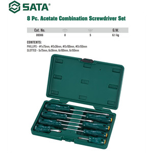 Obeng Plus Minus Magnetik 8 Pcs 09306 Acetate Screwdriver Sata Tools