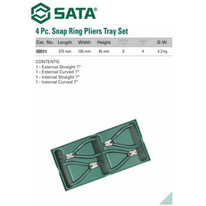 Tang Jepit 09911 Tray Set - 4 Pcs Snap Ring Pliers Set Sata Tools