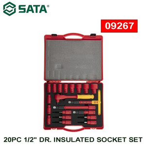Kunci Sok Listrik 20 Pcs 09267 1/2" Dr Insulated Socket Set Sata Tools