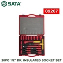 Kunci Sok Listrik 20 Pcs 09267 1/2" Dr Insulated Socket Set Sata Tools