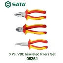 TANG INSULATED SET LISTRIK VDE 09261 - 3 PCS INSULATED PLIERS SET SATA TOOLS