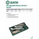 Kunci Inggris dan Tang Set 5 pcs Metrik 09909 Tray Set Sata Tools
