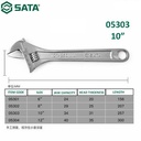 Kunci Inggris 05303 10" Large Open Adjustable Wrench Sata Tools