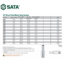 Kunci Shock Panjang Metrik 13415 1/2" 6PT Deep Socket 27 mm Sata Tools