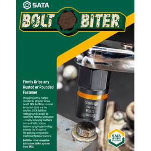 Kunci Sok Buka Baut Karat 23 Pc 09138 1/4", 3/8" Bolt Biter Sata Tools