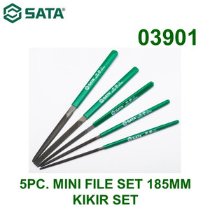 Kikir Mini 185 mm Set 5Pcs 03901 Mini File Set Sata Tools (Japan)