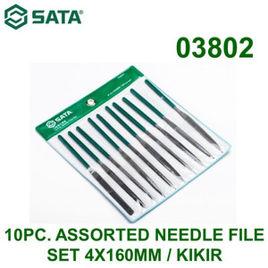 Kikir 4 X 160 mm 03802 10Pcs Assorted Needle File Set Sata Tools