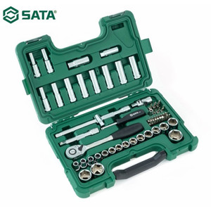 Kunci Shock Mata Sok 60 Pc Metrik 09007 1/2” 6PT Socket Set Sata Tools