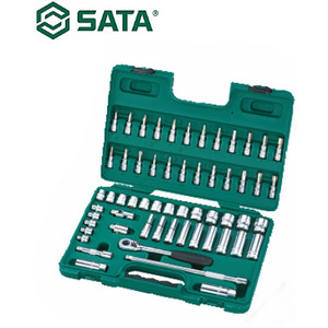Kunci Shock Mata Sok 58 Pc Metrik 09004 3/8" 6PT Socket Set Sata Tools