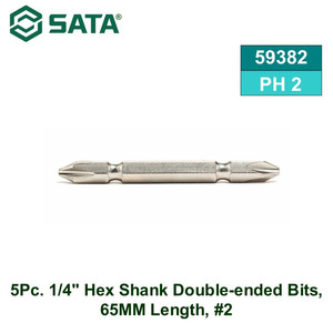 Mata Obeng Double PH 2 isi 5 pcs 59382 1/4" Hex Bits 65 mm #2 Sata