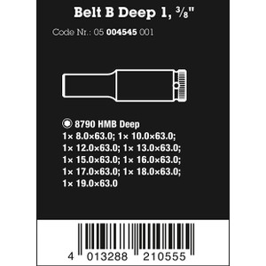 Mata Sok Hex Wera 05004545001 Kunci Shock Socket Set 3/8 Inch Drive
