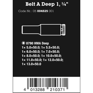 Mata Sok Hex Wera 05004525001 Kunci Shock Socket Set 1/4 Inch Drive