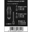 Obeng Bit Set 05227702001 Wera Kraftform Kompakt 20 RBR Obeng Red Bull