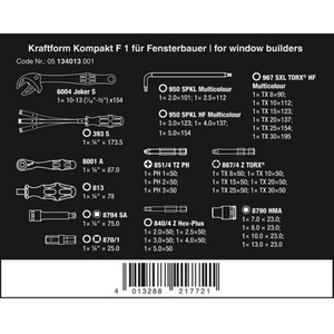 Tool Kit Set Wera 05134013001 Screwdriving Tool Set Installation 35 Pc
