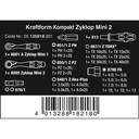 Tool Kit Set Wera 05135918001 Kraftform Kompakt Zyklop Mini 2 - 27 Pc