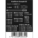 Obeng Bits Set 1/4 inch Wera 05059297001 Kraftform Kompakt 62, 33 Pc