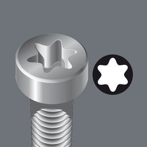 Obeng Bintang TX 9 x 60 mm Wera 05118185001 Mirco S/Driver for TORX