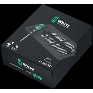 Obeng Bits Set 1/4 inch Wera 05059295001 Kraftform Kompakt 60, 17 Pc