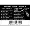 Obeng Bits Set Wera 05051031001 Kraftform Kompakt RA 4, 13 Pc