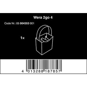 Tas Perkakas Wera 05004353001 2go 4 Tool Bag 165 x 105 mm (empty)