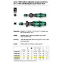 Obeng Torsi 1/4" 0.3 - 1.2 Nm Wera 05074700001 Torque Adjustable Bit