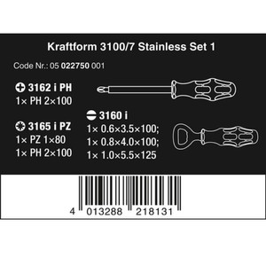 Obeng Stainless Steel VDE Set Wera 05022750001 Screwdrivers VDE 7 Pc