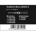 Obeng Mirco Set Wera 05118150001 2035/6 Mirco A Screwdriver Set 6 Pc