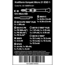 Mata Obeng Set Wera 05135973001 Kraftform Kompakt Micro 21 ESD 1, 21Pc