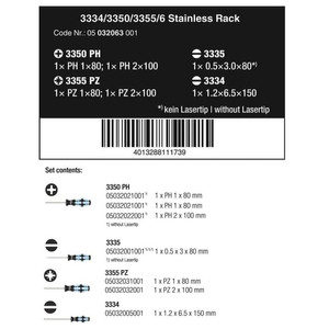 Obeng Steel Set Wera 05032063001 Screwdriver Stainless Steel and Rack