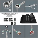 Kunci Ring Ratchet Pas Switch Set Wera 05020091001 Joker Metric - 11Pc