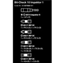 Mata Obeng Set Wera 05057680001 Bit-Check 10 Impaktor 1, 10 Pcs