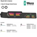 Kunci L Sepeda Hex & Torx Set Wera 05004173001 Bicycle Set 4 , 9 Pc