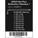 Kunci L Hex-Plus Metric Set Wera 05022669001 Ball Point L-Key 9 Pc