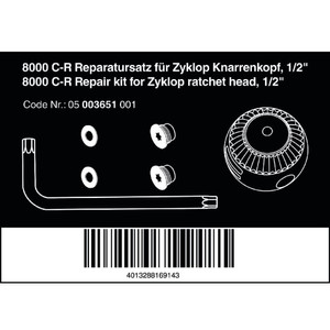 Sparepart Wera 05003651001 8000 CR Repair Kit Zyklop Ratchet Head 1/2"
