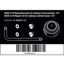 Sparepart Wera 05003651001 8000 CR Repair Kit Zyklop Ratchet Head 1/2"