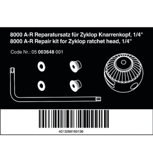 Sparepart Wera 05003648001 8000 AR Repair Kit Zyklop Ratchet Head 1/4"