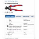 Tang Potong 95 62 160 KNIPEX High-Strength Wire Rope Cutter