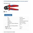 Tang Crimping 97 53 04 KNIPEX Self-Adjust Insulation Crimping