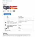 Tang Potong Kabel 95 36 250 KNIPEX Cable Cutter