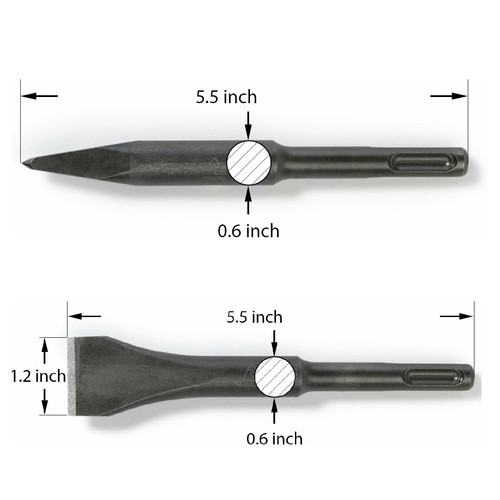 Pahat 3Pc 140mm 212 00096 RENNSTEIG SDSPlus Chisel Set Electric Hammer