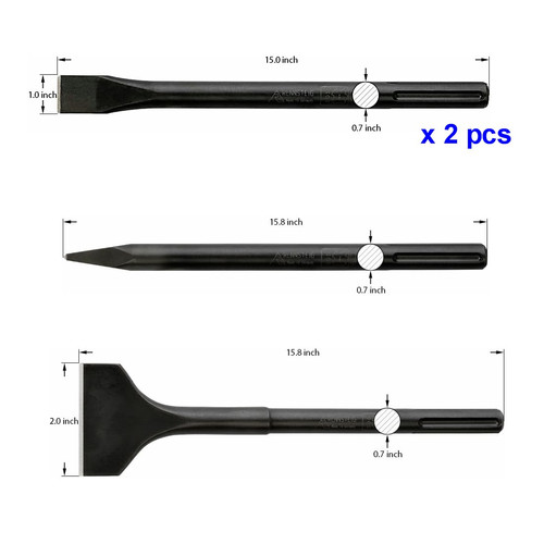 Pahat 4 Pc 210 00091 RENNSTEIG SDS-Max Chisel Sets For Electric Hammer